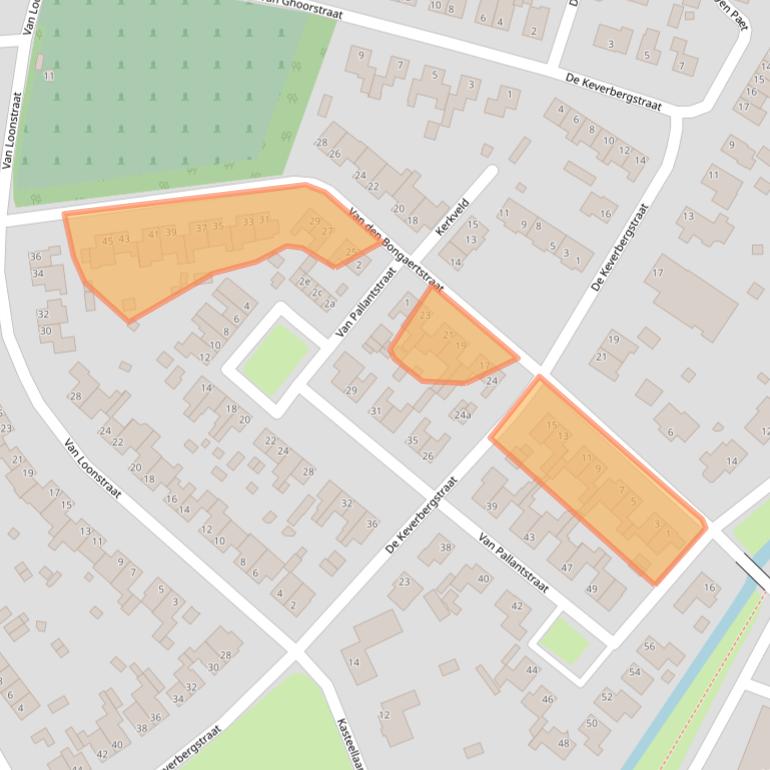 Kaart van postcodegebied 6081BD.