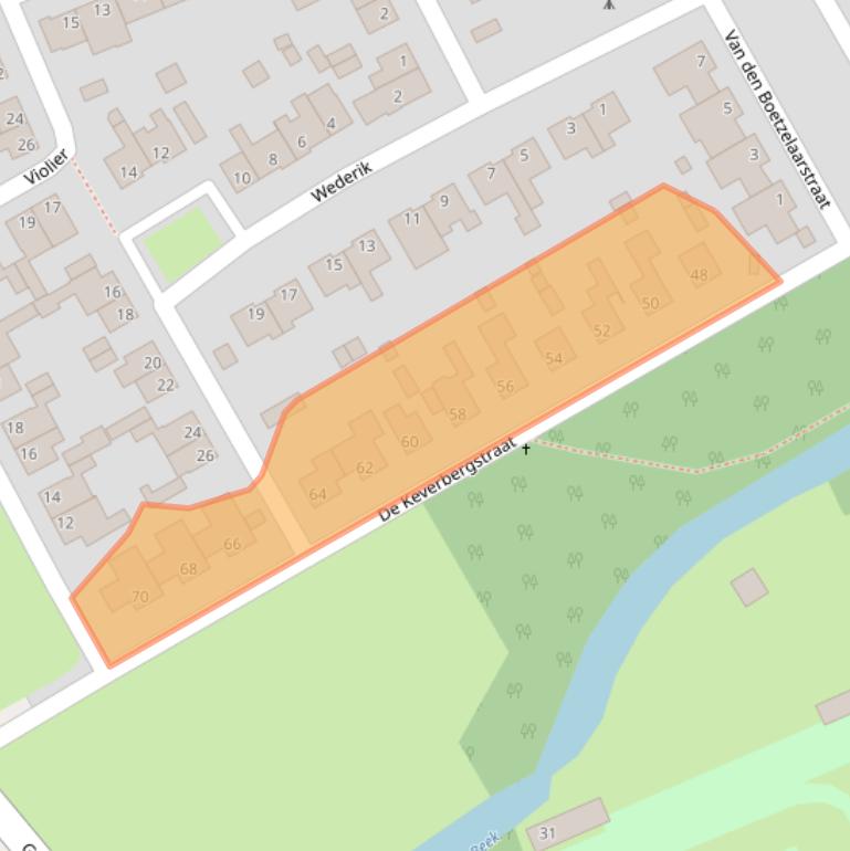 Kaart van postcodegebied 6081BM.