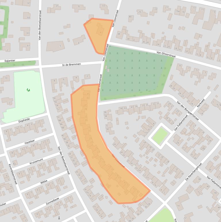 Kaart van postcodegebied 6081BN.
