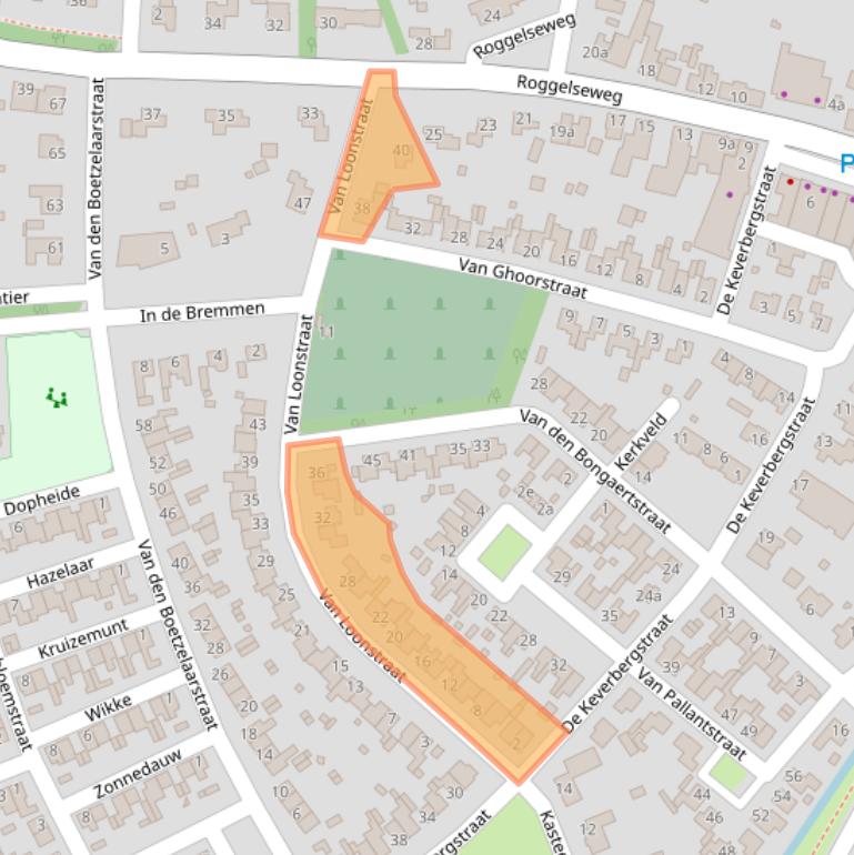 Kaart van postcodegebied 6081BP.