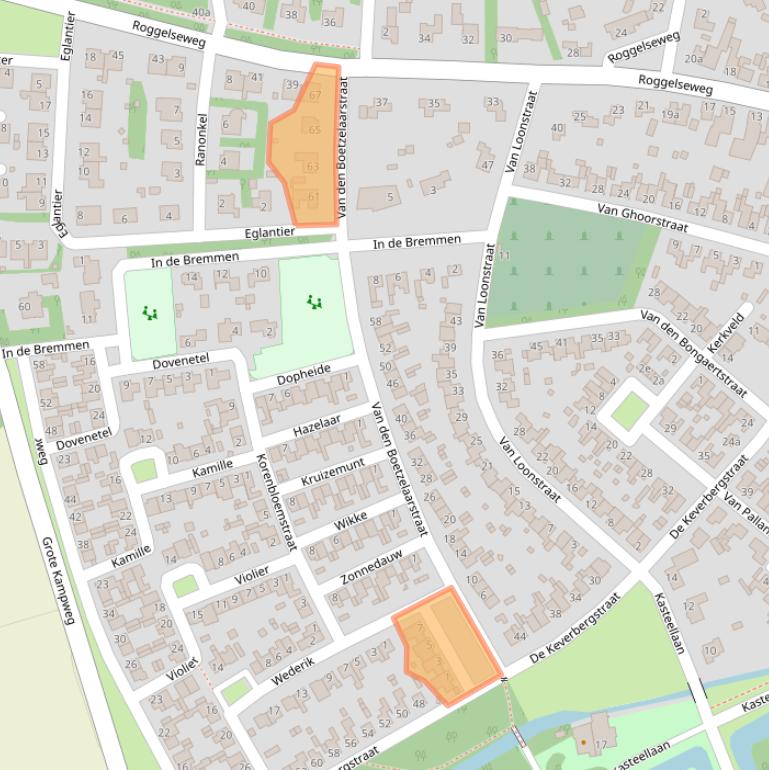 Kaart van postcodegebied 6081BR.