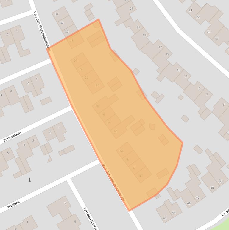 Kaart van postcodegebied 6081BS.