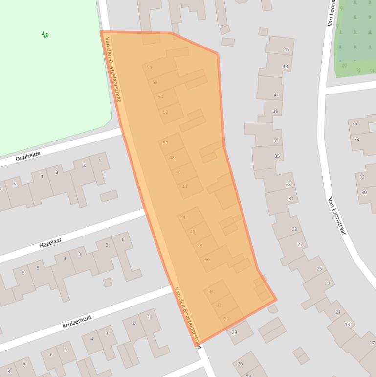 Kaart van postcodegebied 6081BT.