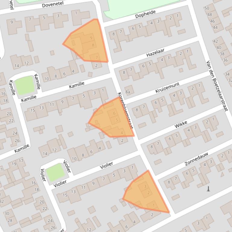 Kaart van postcodegebied 6081BW.