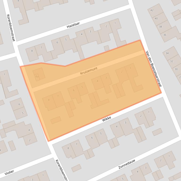 Kaart van postcodegebied 6081CA.