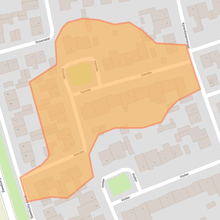 Kaart van postcodegebied 6081CE.