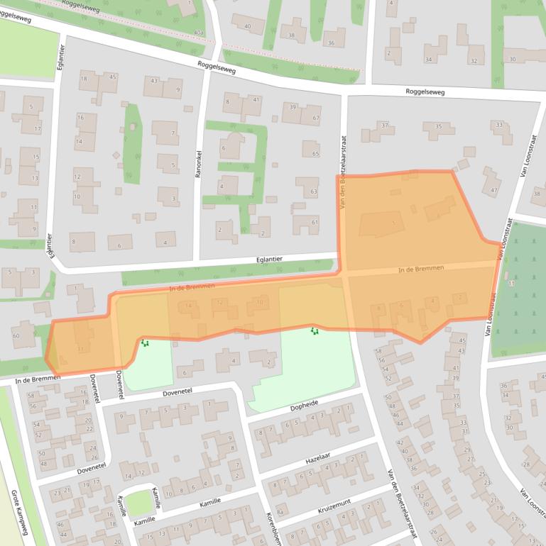 Kaart van postcodegebied 6081CH.