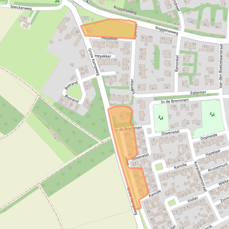 Kaart van postcodegebied 6081CP.