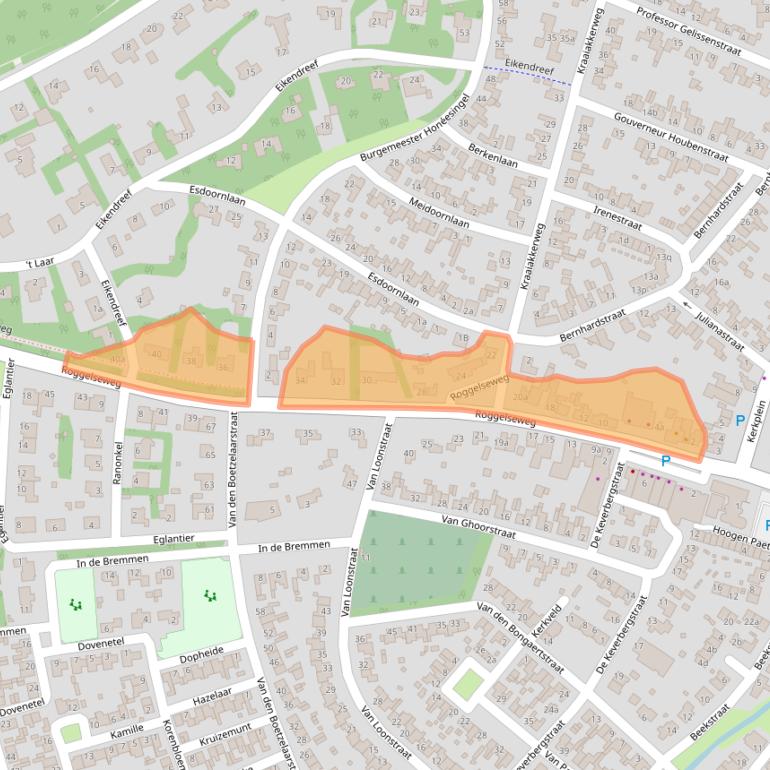 Kaart van postcodegebied 6081CT.