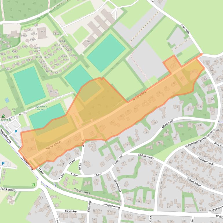 Kaart van postcodegebied 6081CX.