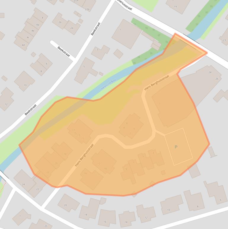 Kaart van postcodegebied 6081DE.