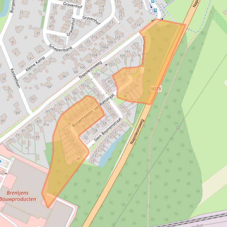 Kaart van postcodegebied 6081DK.