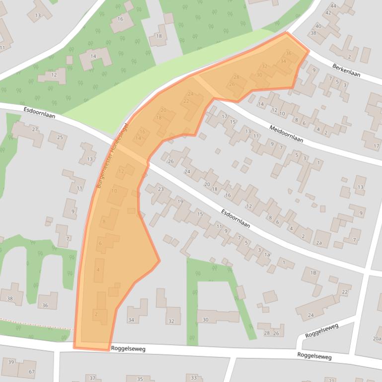 Kaart van postcodegebied 6081EC.