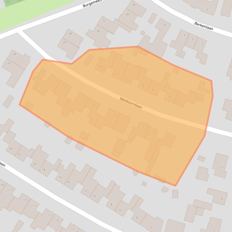 Kaart van postcodegebied 6081EH.