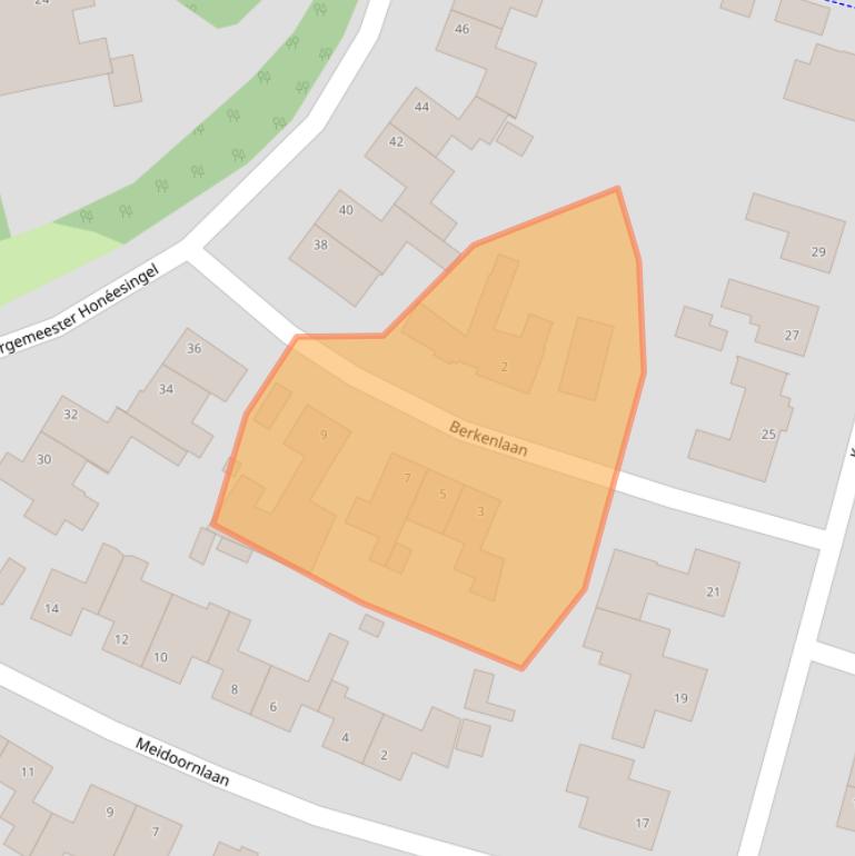 Kaart van postcodegebied 6081EJ.