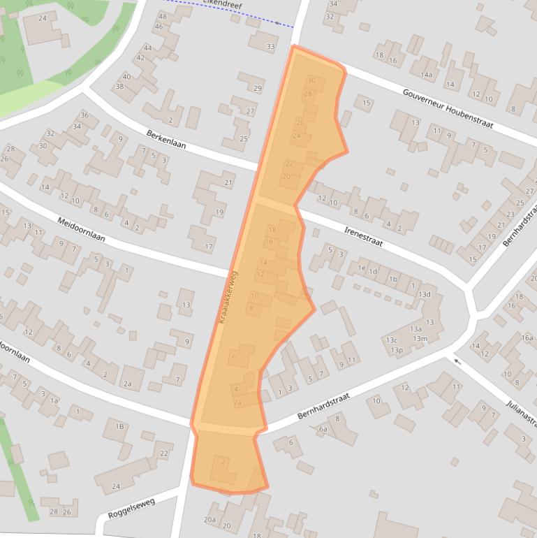 Kaart van postcodegebied 6081EL.