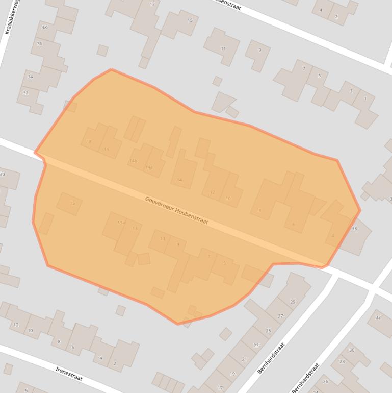 Kaart van postcodegebied 6081ES.