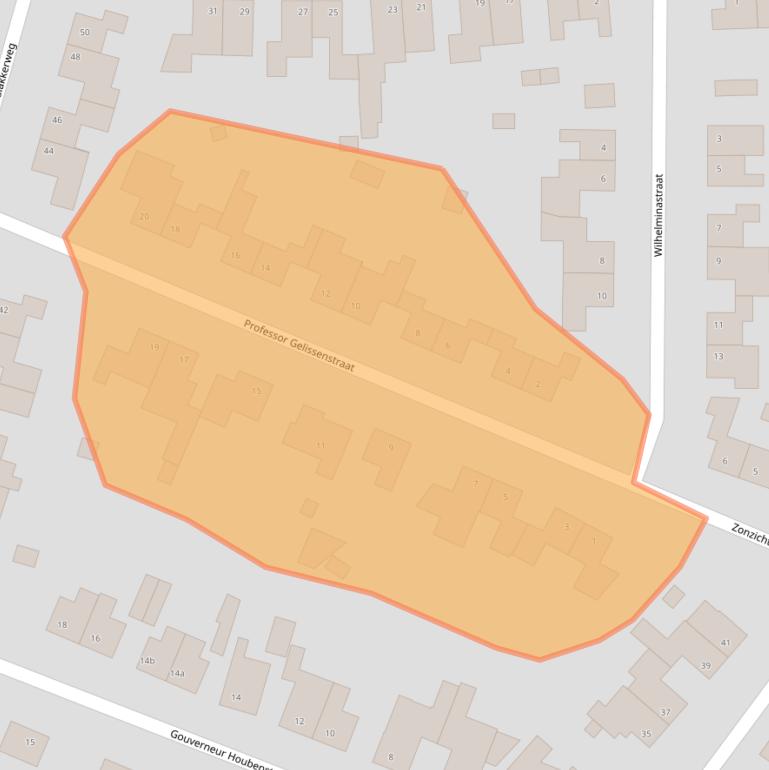 Kaart van postcodegebied 6081ET.