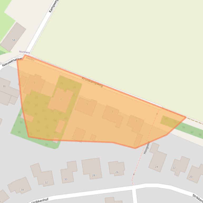 Kaart van postcodegebied 6081EZ.