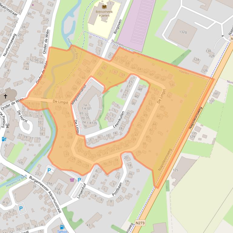 Kaart van postcodegebied 6081GK.