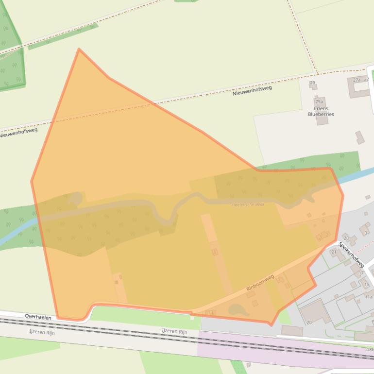 Kaart van postcodegebied 6081NC.