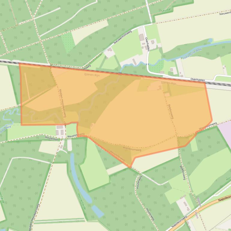 Kaart van postcodegebied 6081NH.