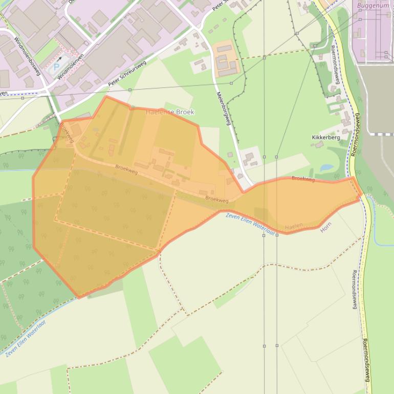 Kaart van postcodegebied 6081PA.