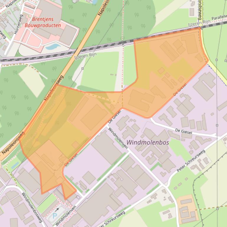 Kaart van postcodegebied 6081PH.