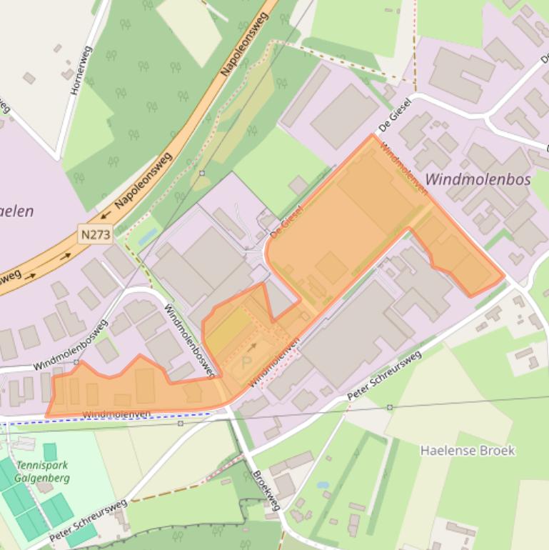 Kaart van postcodegebied 6081PK.