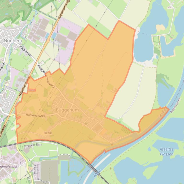 Kaart van postcodegebied 6082.