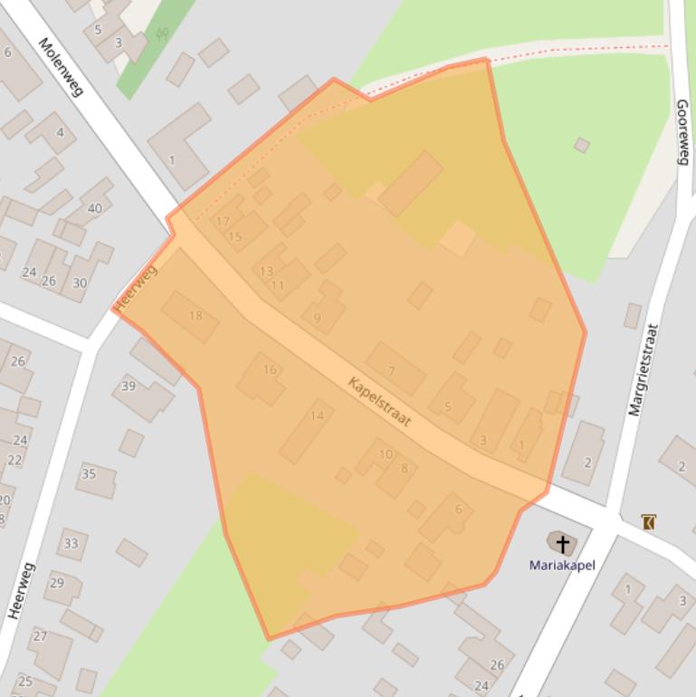 Kaart van postcodegebied 6082AH.