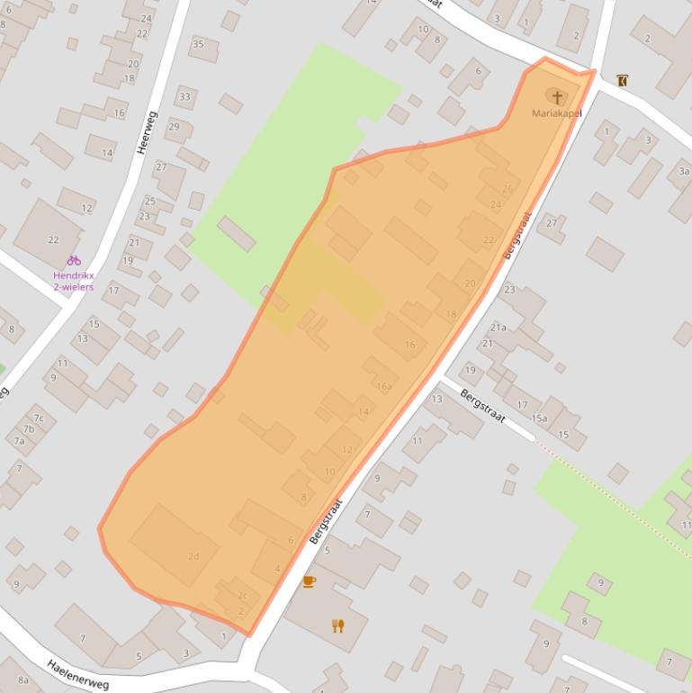 Kaart van postcodegebied 6082AK.