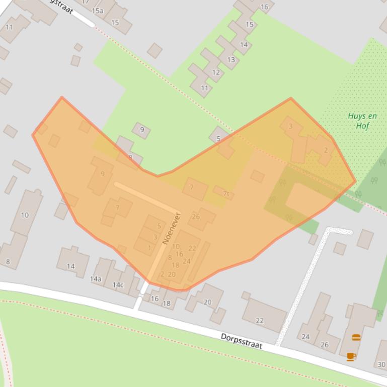 Kaart van postcodegebied 6082BE.