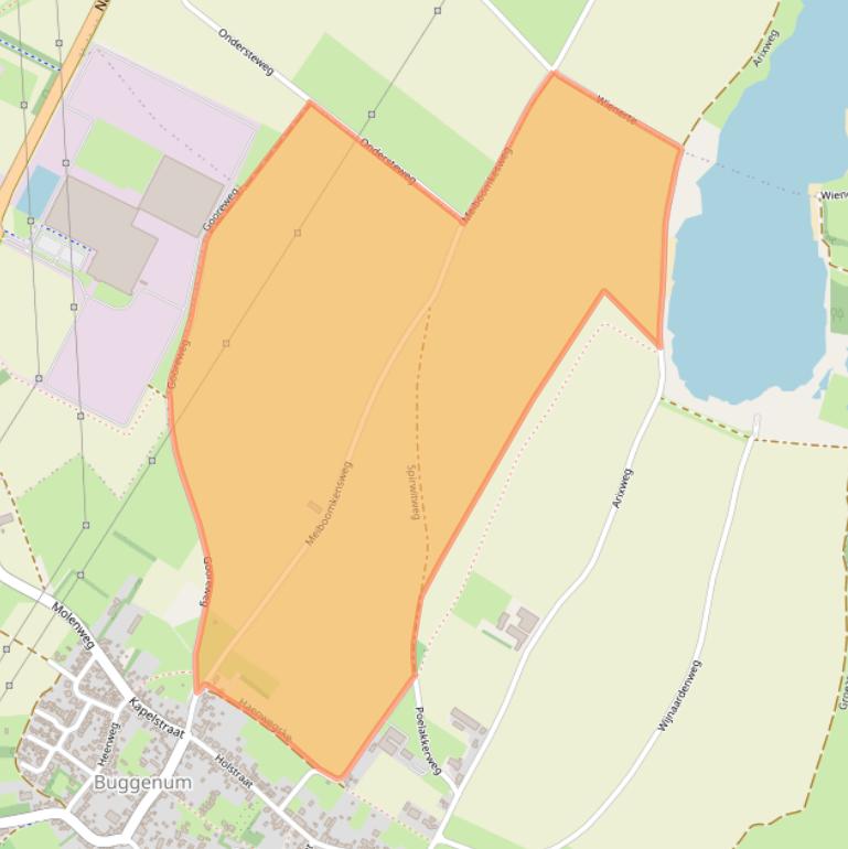 Kaart van postcodegebied 6082NE.