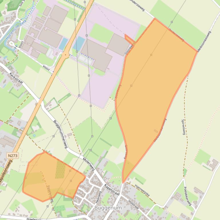 Kaart van postcodegebied 6082ZZ.