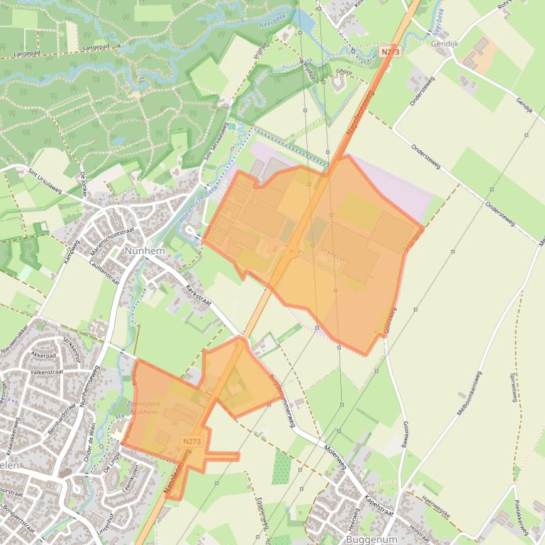Kaart van postcodegebied 6083AB.