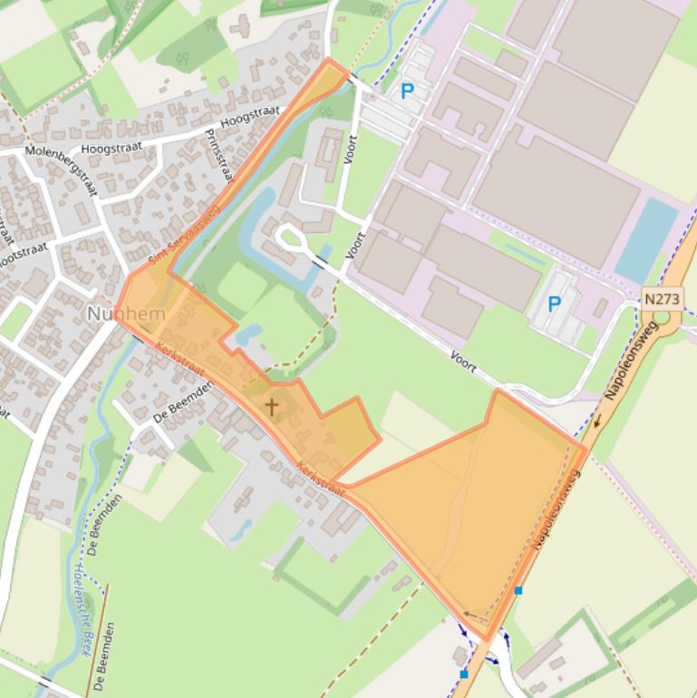 Kaart van postcodegebied 6083AE.