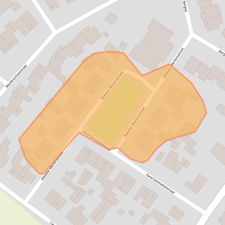 Kaart van postcodegebied 6083AN.