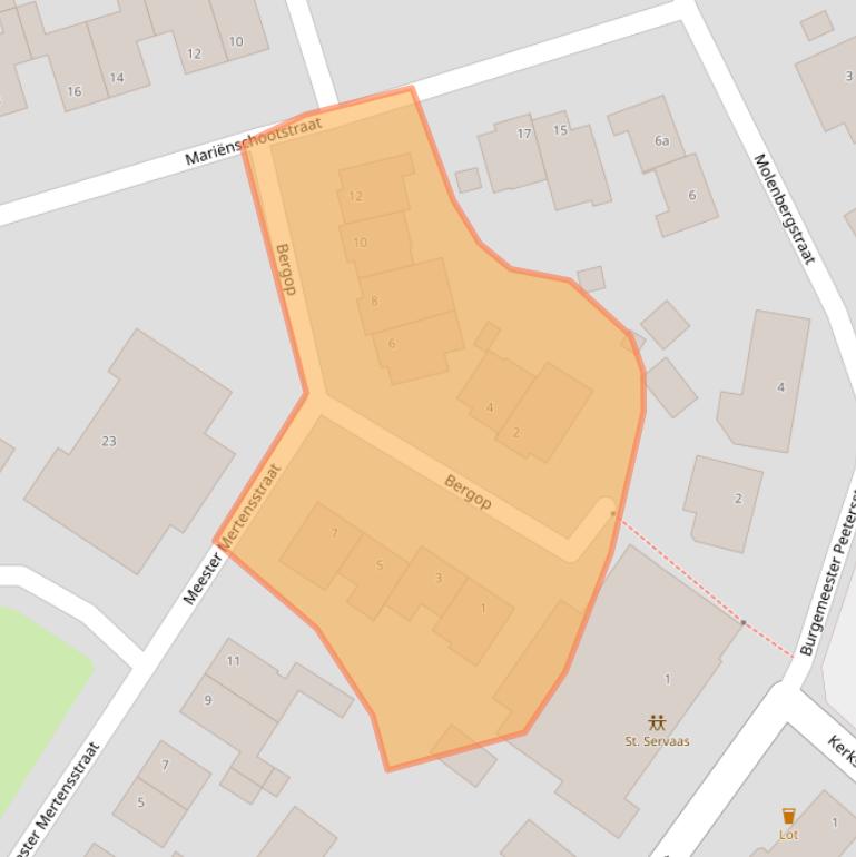 Kaart van postcodegebied 6083AR.