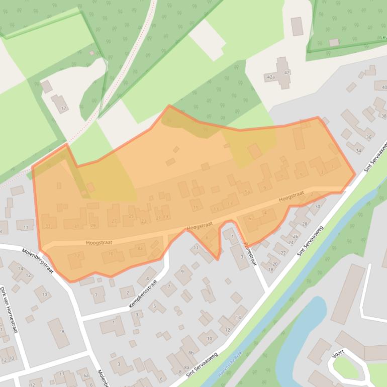 Kaart van postcodegebied 6083AX.