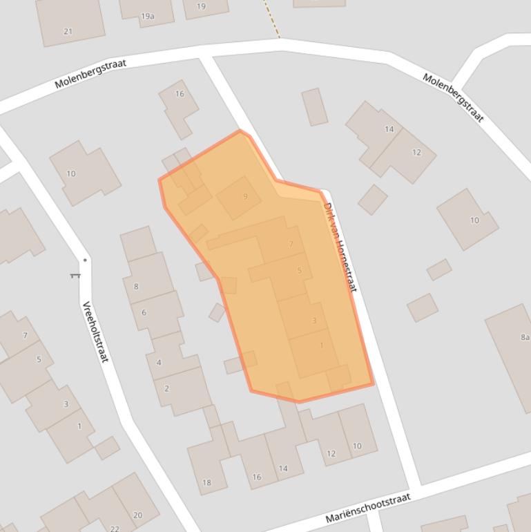 Kaart van postcodegebied 6083BA.