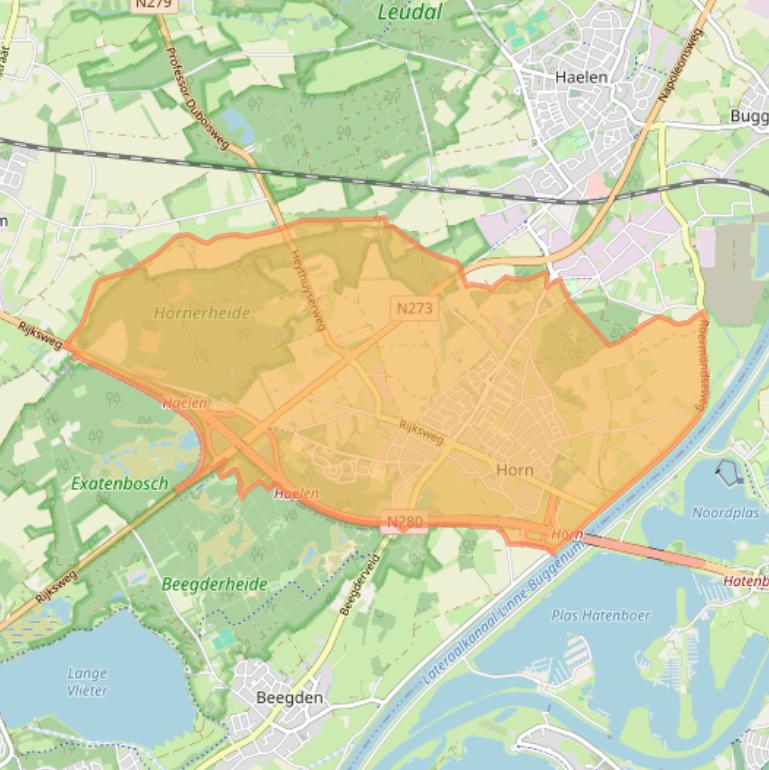 Kaart van postcodegebied 6085.