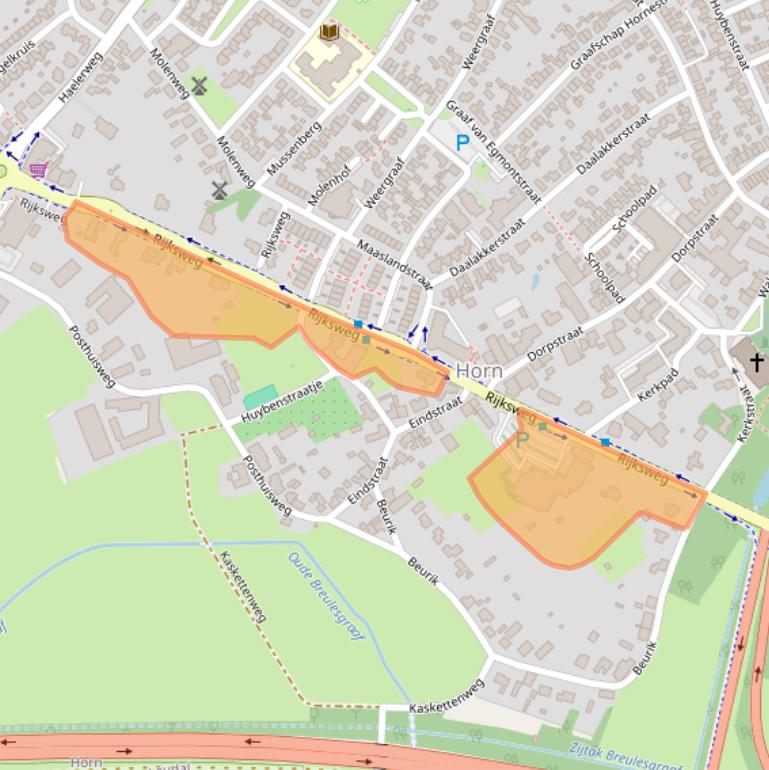 Kaart van postcodegebied 6085AA.