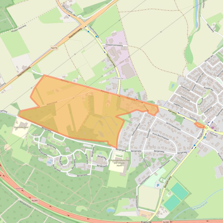 Kaart van postcodegebied 6085AB.