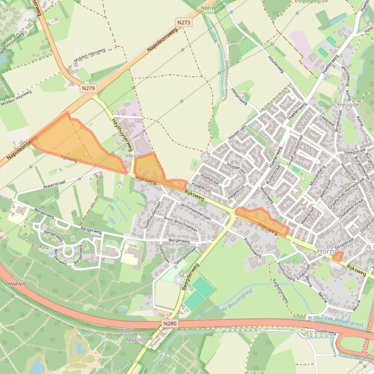 Kaart van postcodegebied 6085AC.