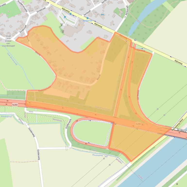 Kaart van postcodegebied 6085AD.