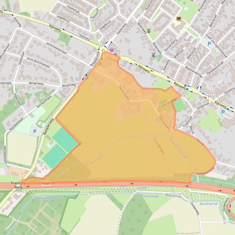 Kaart van postcodegebied 6085AG.