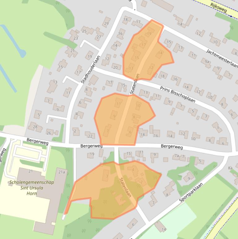 Kaart van postcodegebied 6085AR.