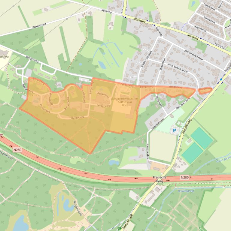 Kaart van postcodegebied 6085AS.