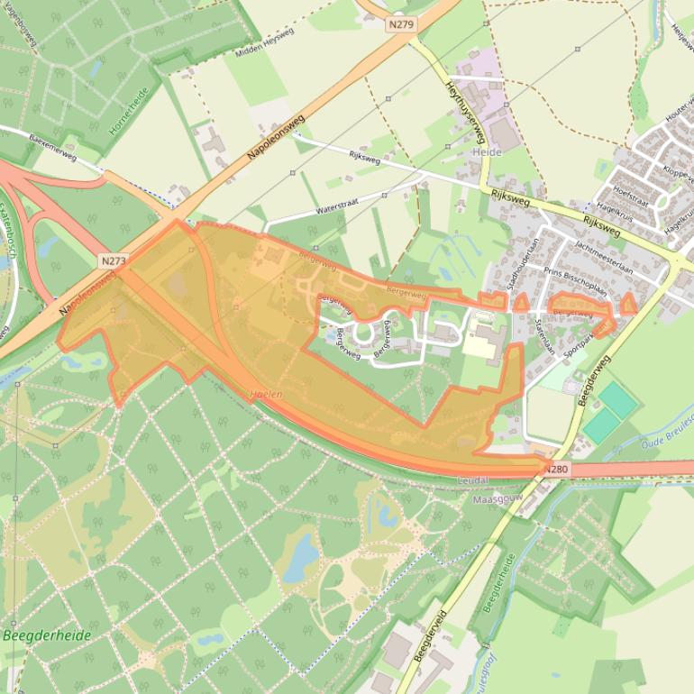 Kaart van postcodegebied 6085AT.